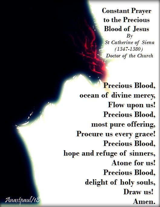 constant prayer to the precious blood - st catherine of siena - 1 july 2018
