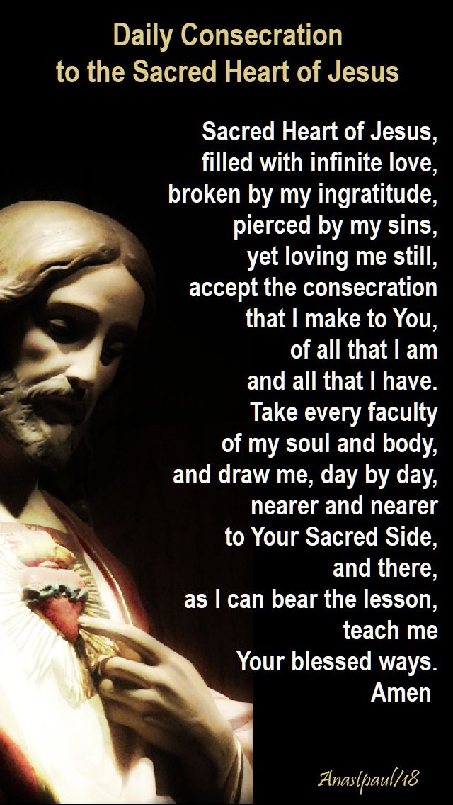 daily consecration to the sacred heart of jesus - 8 june 2018