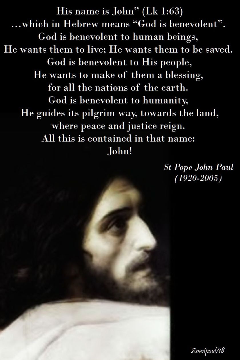 his name is john - st john paul - 24 june 2018