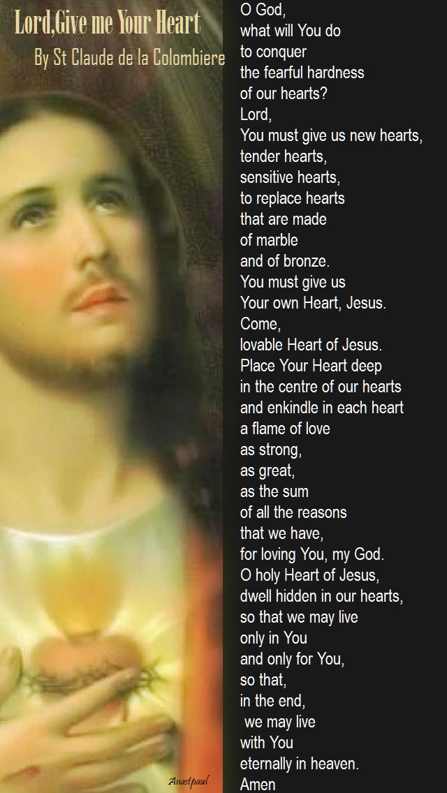 lord, give me your heart - st claude de la colombiere 18 sept 2017