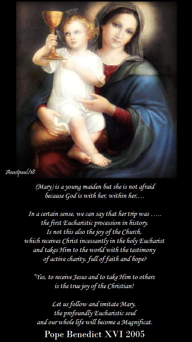 mary is a young maiden - first eucharistic procession in history - 3 june 2018 - corpus christi