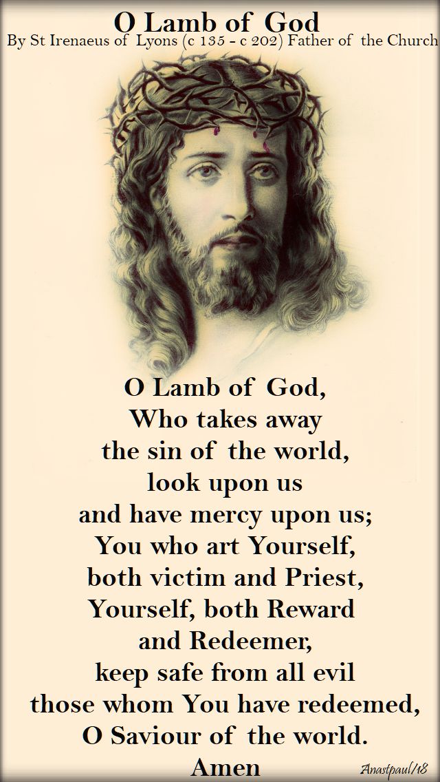 o lamb of god - st irenaeus of lyons - 28 june 2018