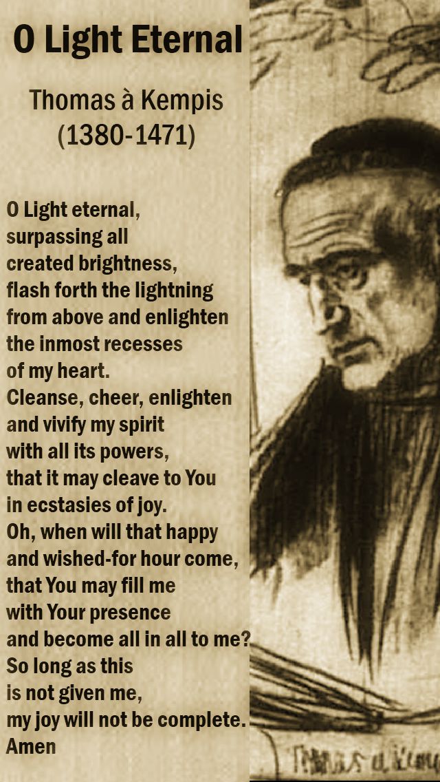 o light eternal - thomas a kempis - 25 june 2018 - beige old light