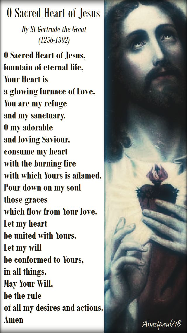 o sacred heart of jesus by st gertrude the great - 2 june 2018