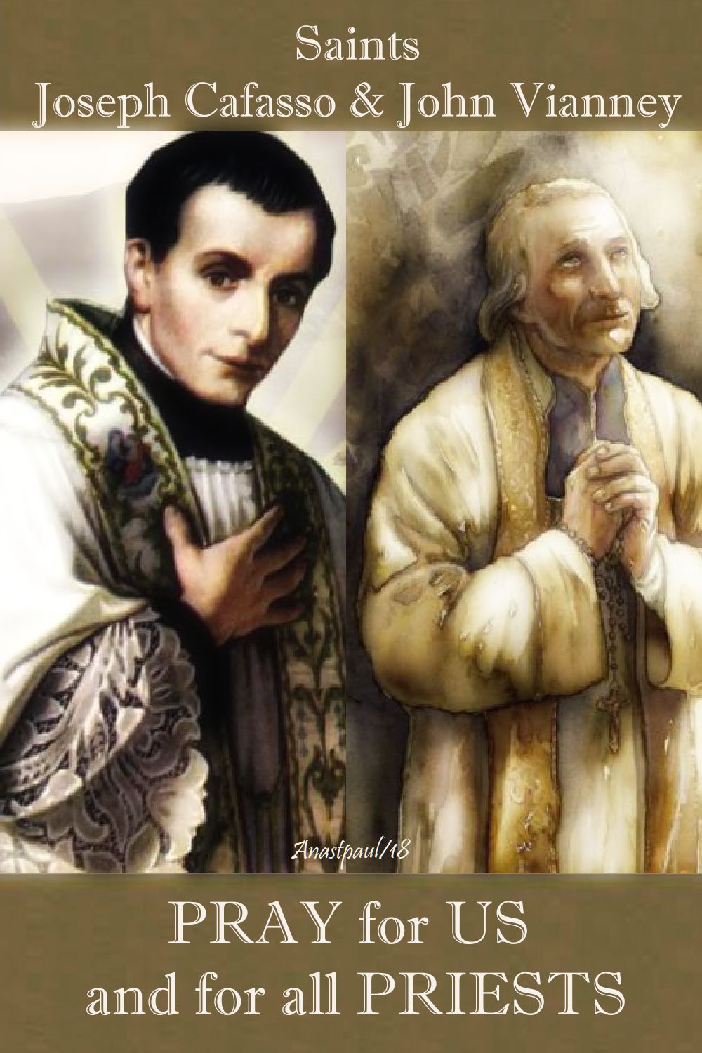sts joseph cafasso and john vianney - pray for us and all priests - 23 june 2018