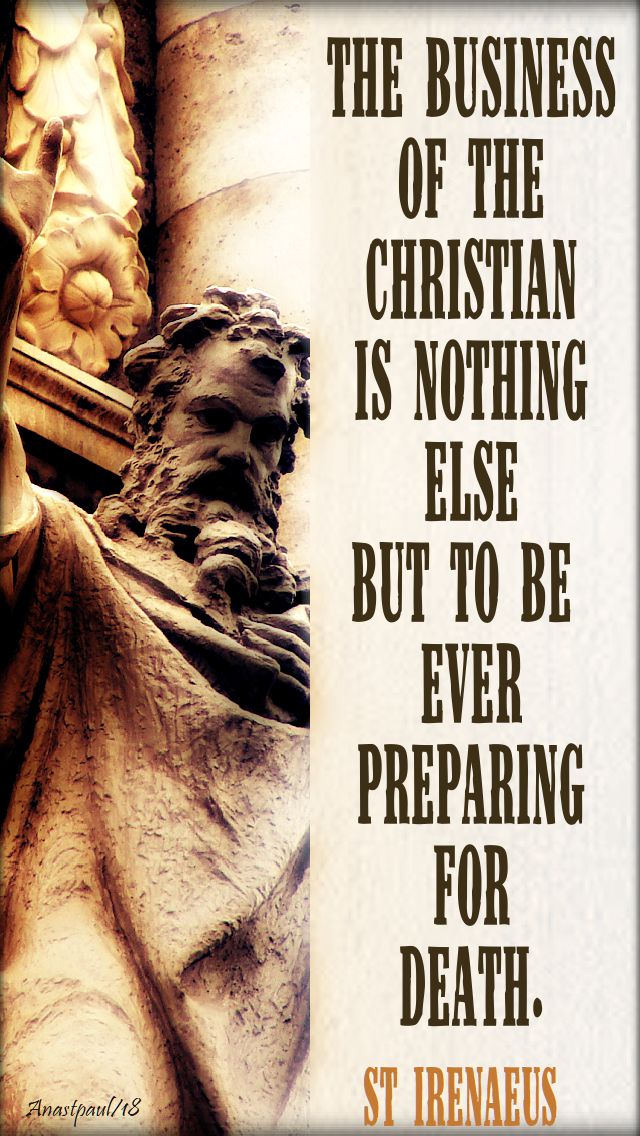 the business of the christian - st irenaeus - 28 june 2018