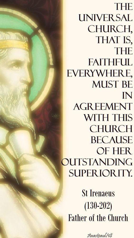 the universal church - st irenaeus