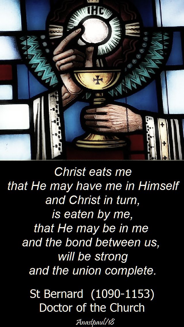christ eats me - st bernard - 29 july 2018