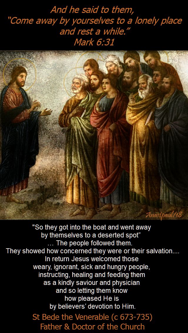 come away with me - mark 6 31 and so they got into the boat - st bede - 22 july 2018