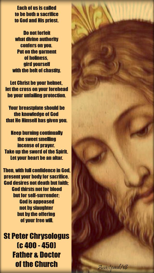 each of us is called - st peter chrysologus - 30 july 2018