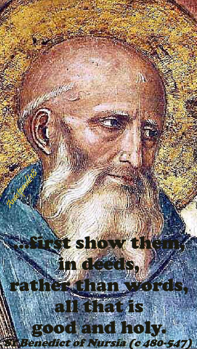 first show them in deeds - 11 july 2018