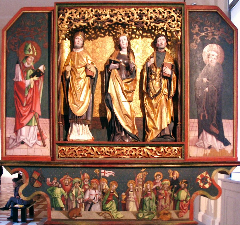 Holy Helpers triptych - anon