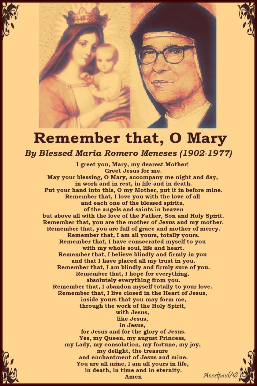 remember that o mary by bl maria meneses - 7 july 2018-no 2
