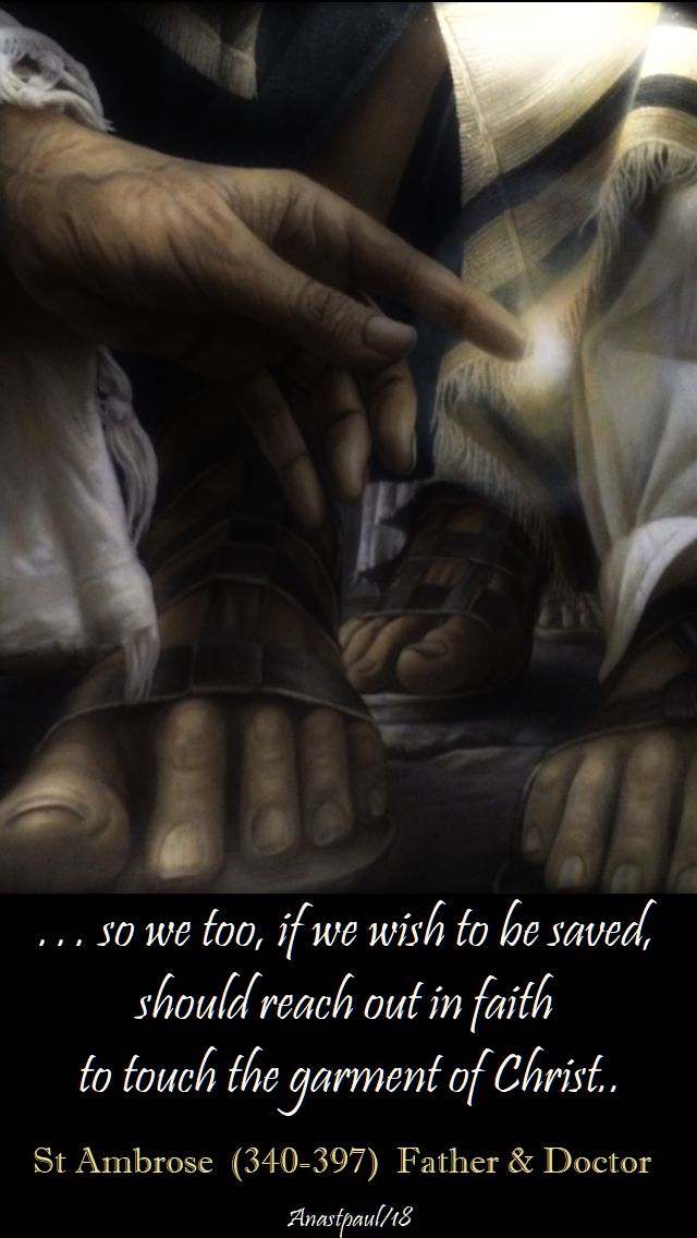 so we too, if we wish to be saved - st ambrose - 1 july 2018