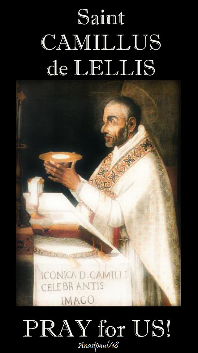 st camillus pray for us - 14 july 2018