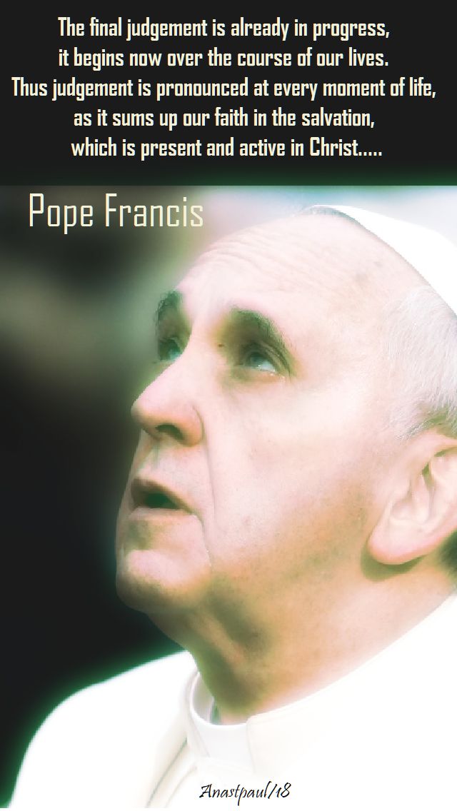 the final judgment - pope francis - 17 july 2018