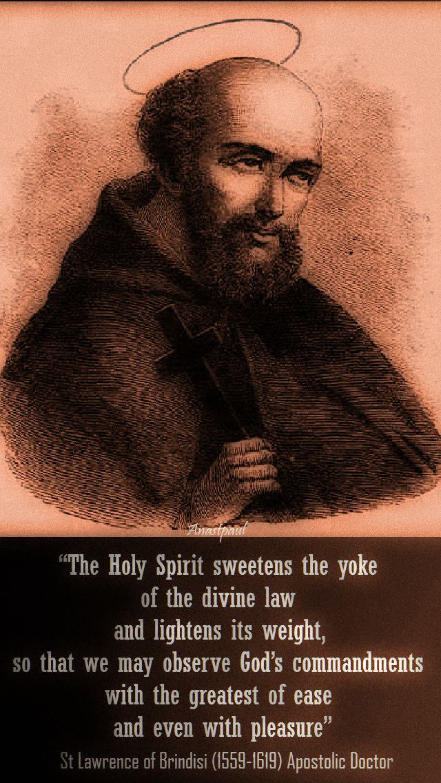 the-holy-spirit-st-lawrence-of-brindisi- 21 july 2018