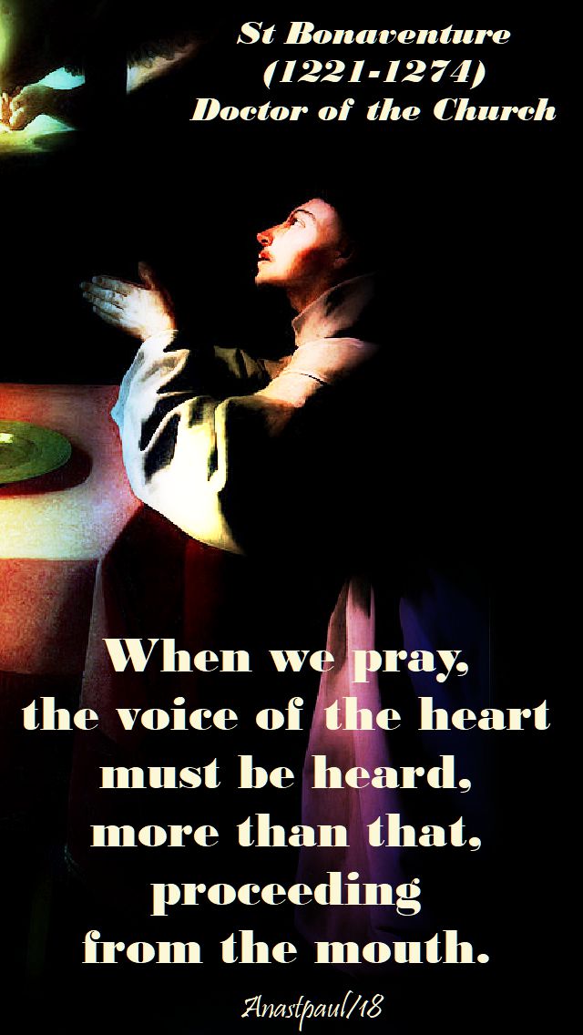 when we pray - st bonaventure - 15 july 2018
