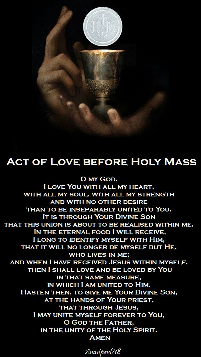 act of love before holy mass - 5 aug 2018