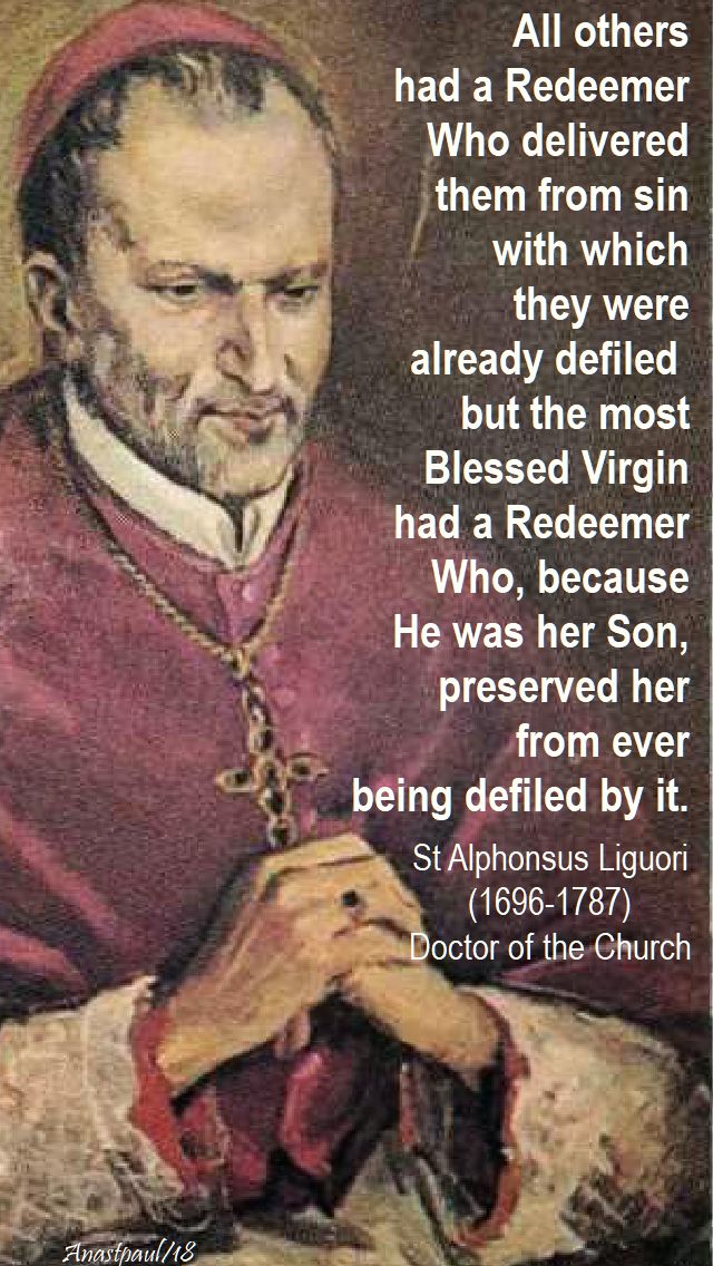 all others had a redeemer - st alphonsus - 15 jan 2018