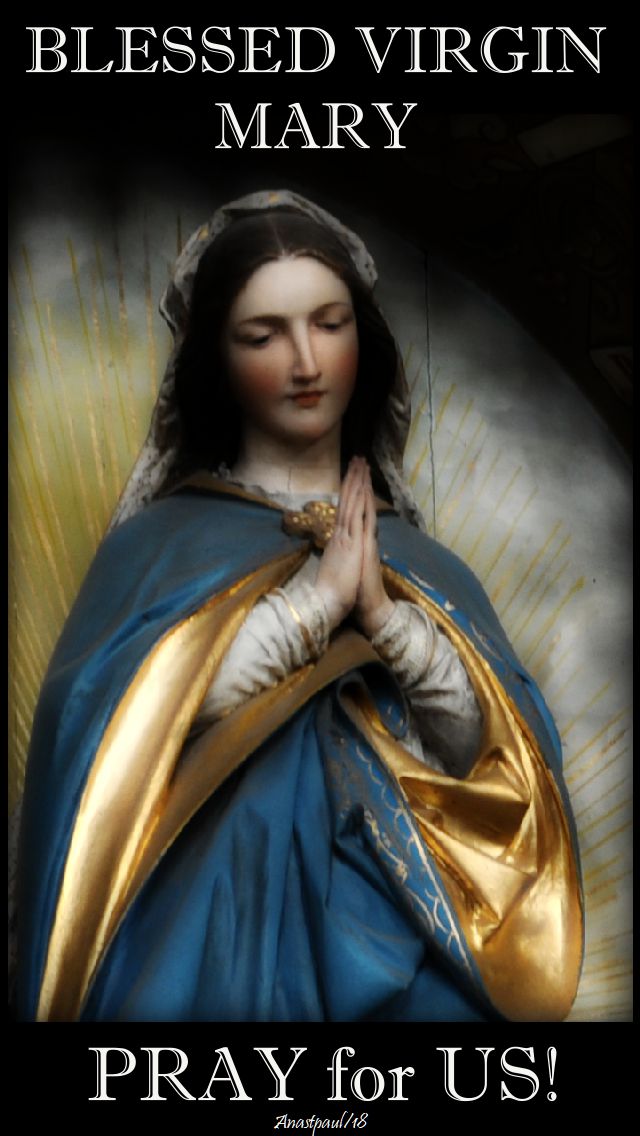 blessed virgin mary - pray for us - 25 may 2018