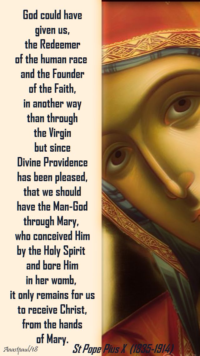 god could have - st pope pius X - 21 aug 2018