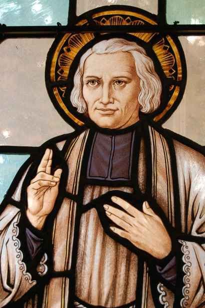 lovely - st john vianney glass