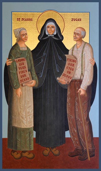 st jeanne jugan with the elderly icon