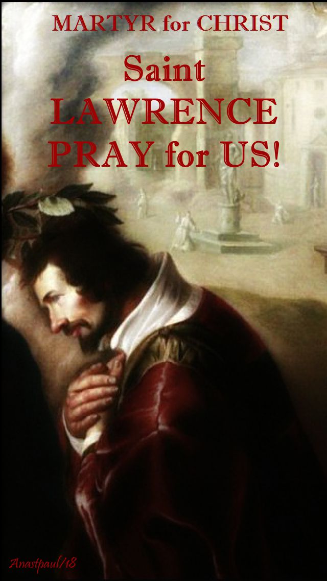 st lawrence pray for us - 10 august 2018