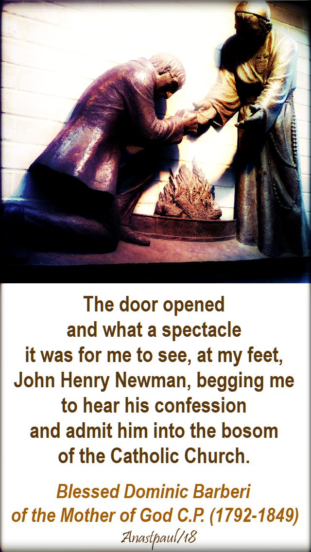 the door opened and what a spectacle - bl dominic barberi 27 aug 2018-no 2