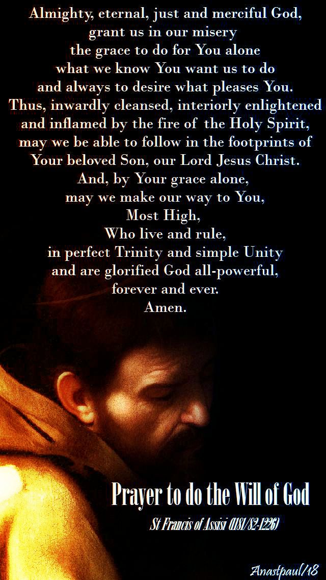 almighty eternal just and merciful god - st francis - 19 sept 2017