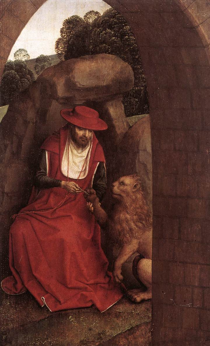 Hans_Memling_-_St_Jerome_and_the_Lion - YOUNGER_-_WGA14946