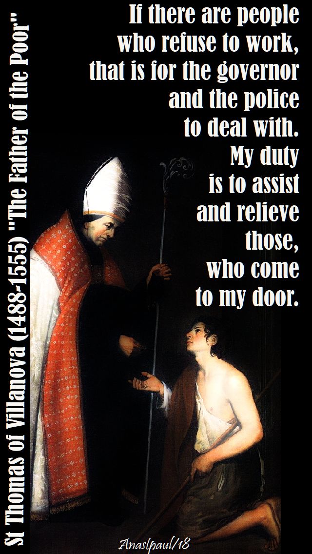 if there are people who refuse - st thomas of villanova - 22 sept 2018
