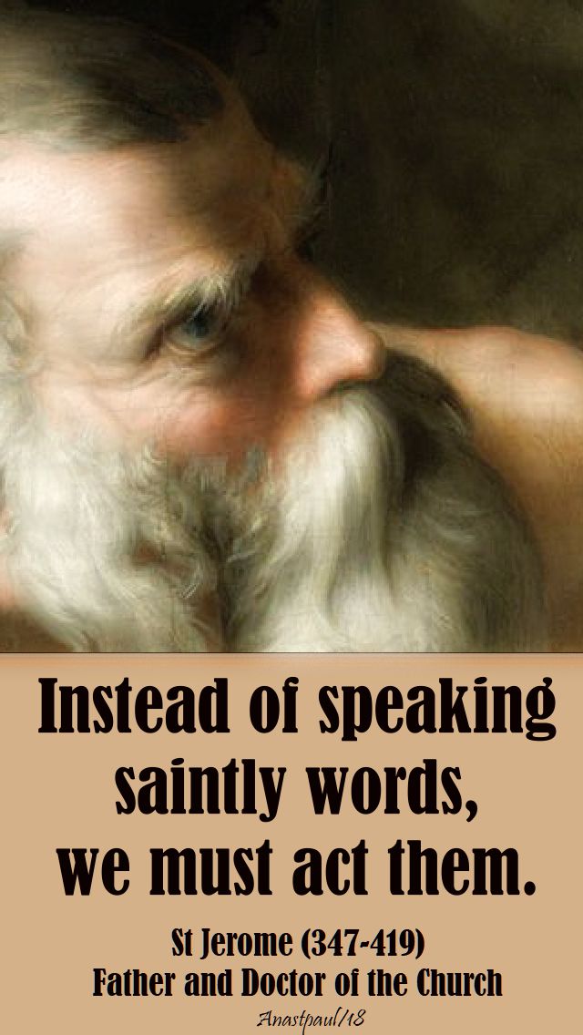 instead of speaking - st jerome - 30 sept 2018