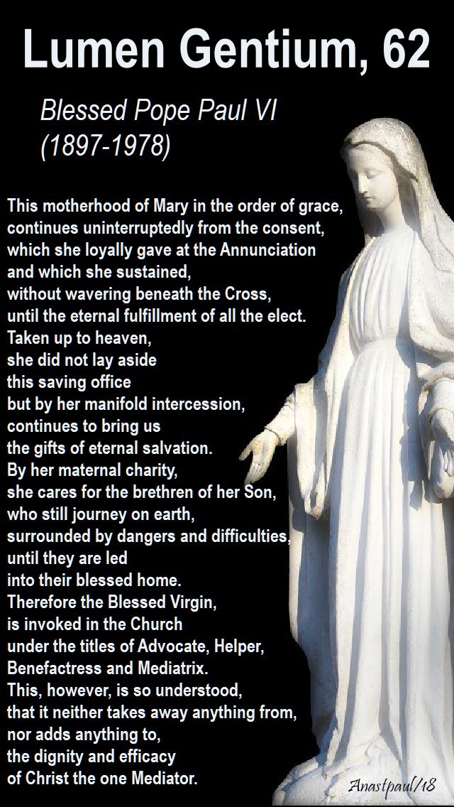 lumen gentium 62 - bl pope paul VI - 24 may 2018