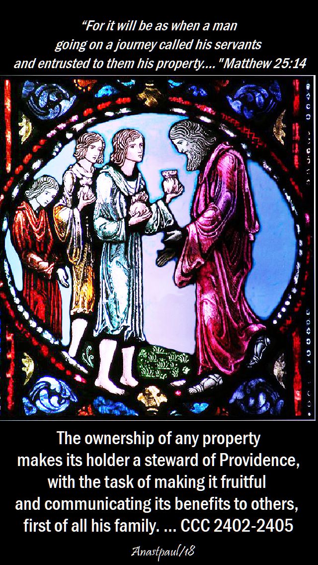 matthew 24 14 - for it will be as when a man going on a journey-the ownership of property ccc2402-2405 1 sept 2018