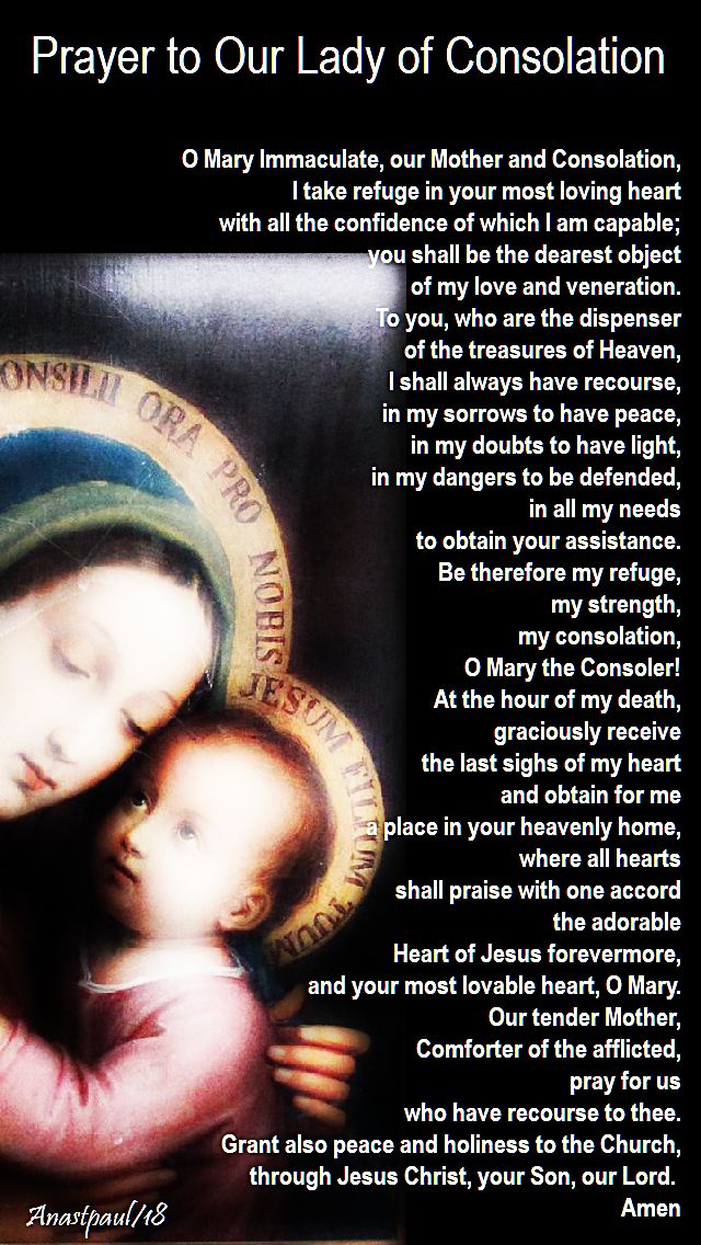 prayer top our lady of consolation - 4 september 2018