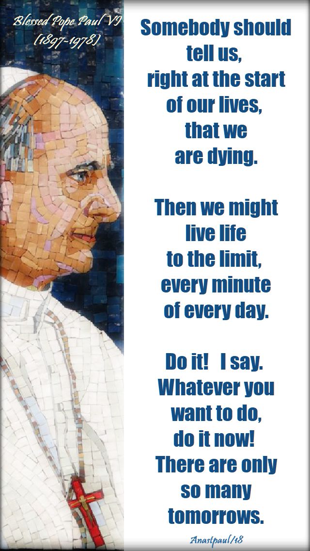 somebody should tell us - bl pope paul vi - 26 sept 2018