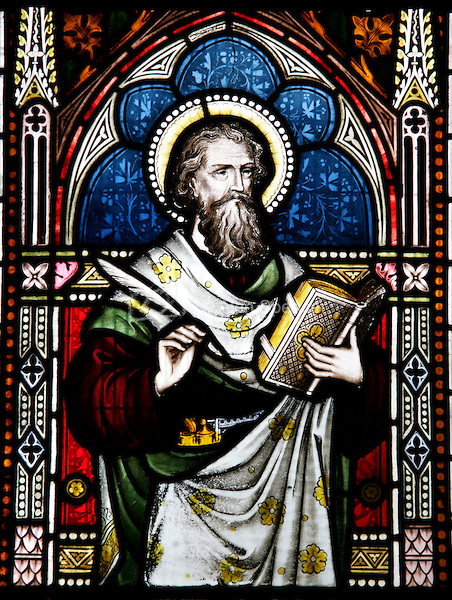 Stained Glass Window depicting Saint Matthew