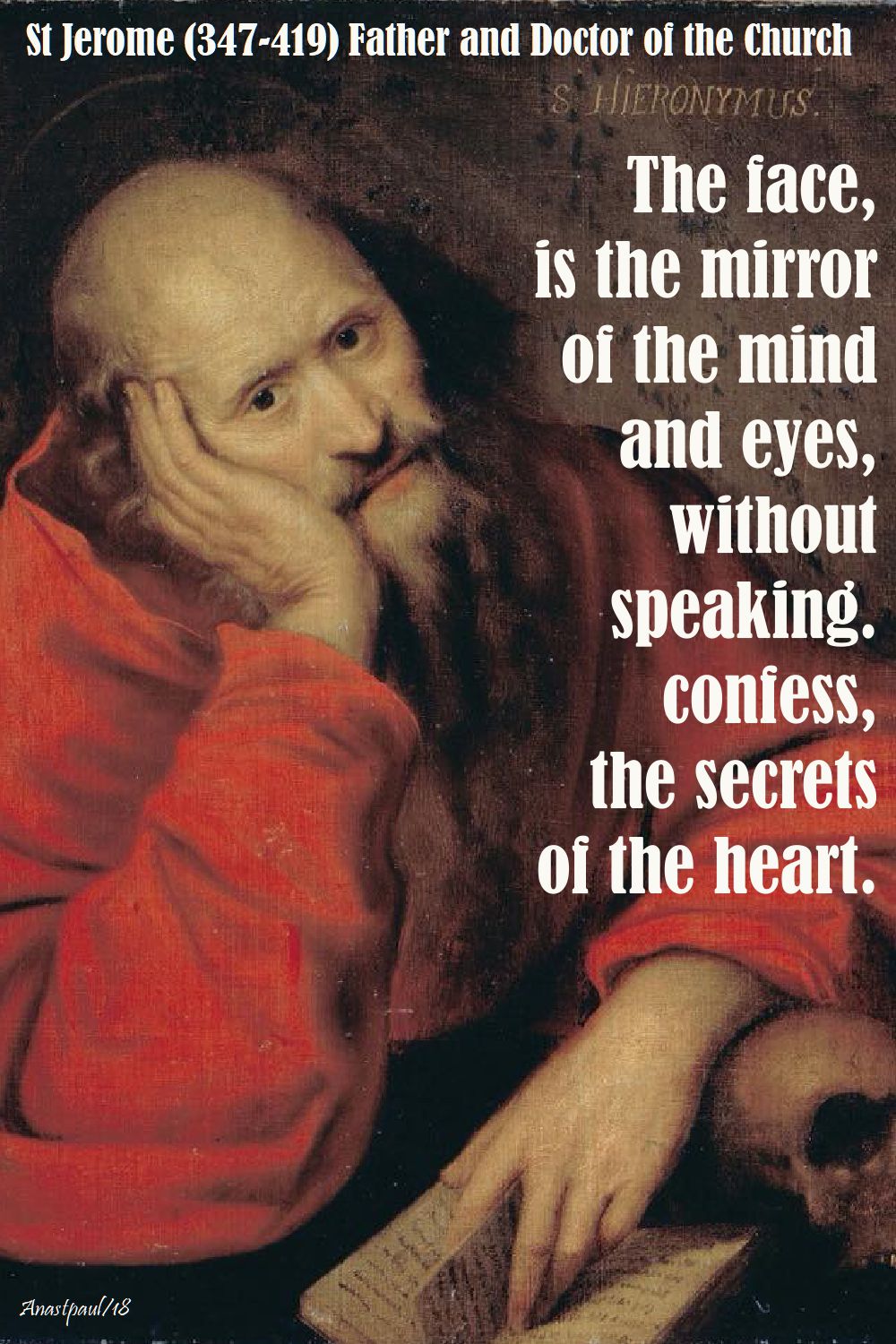 the face is the mirror - st jerome - 30 sept 2018