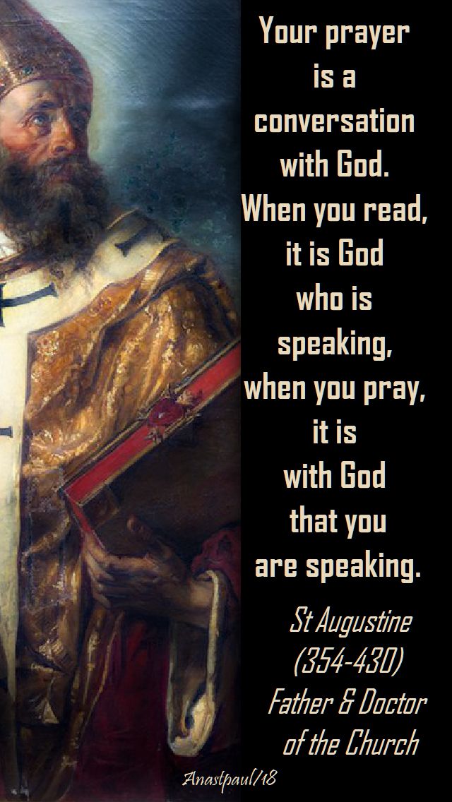 your prayer is a conversation - st augustine - 19 sept 2018