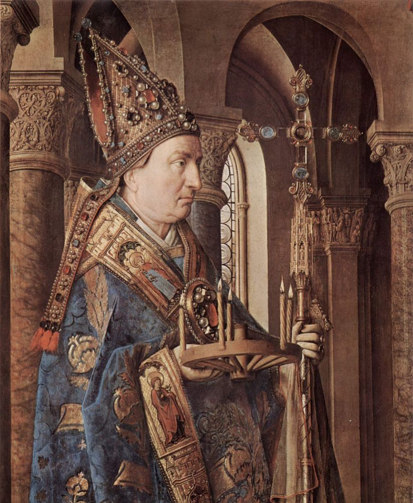841px-Jan_van_Eyck_060- Saint Donatian of Rheims