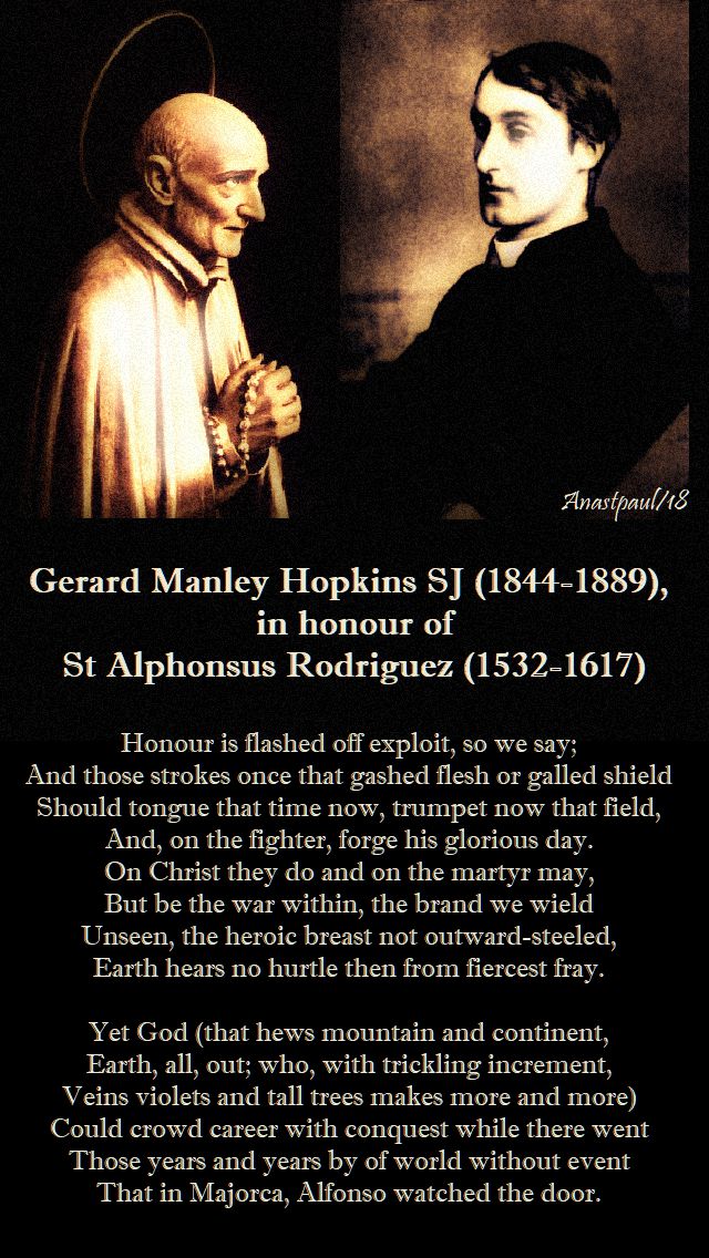 gerard manley hopkins in honour of st alphonsus rodriguez - 31 oct 2018