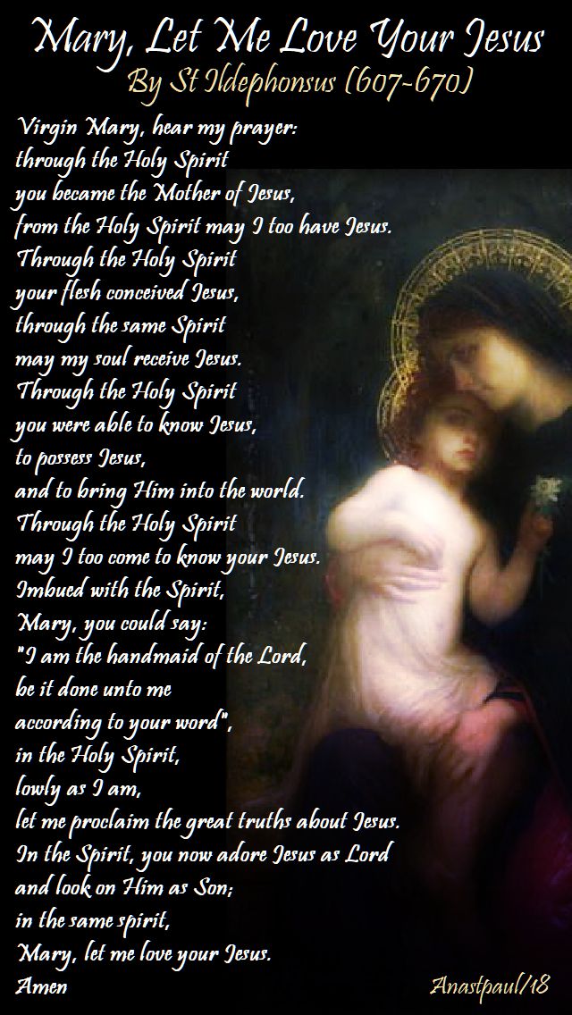 mary let me love your jesus - st ildephonsus - 6 oct 2018