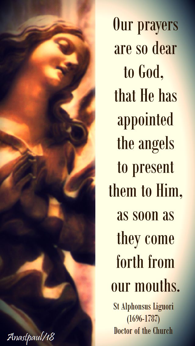 our prayers are so dear - st alphonsus - 2 oct 2018