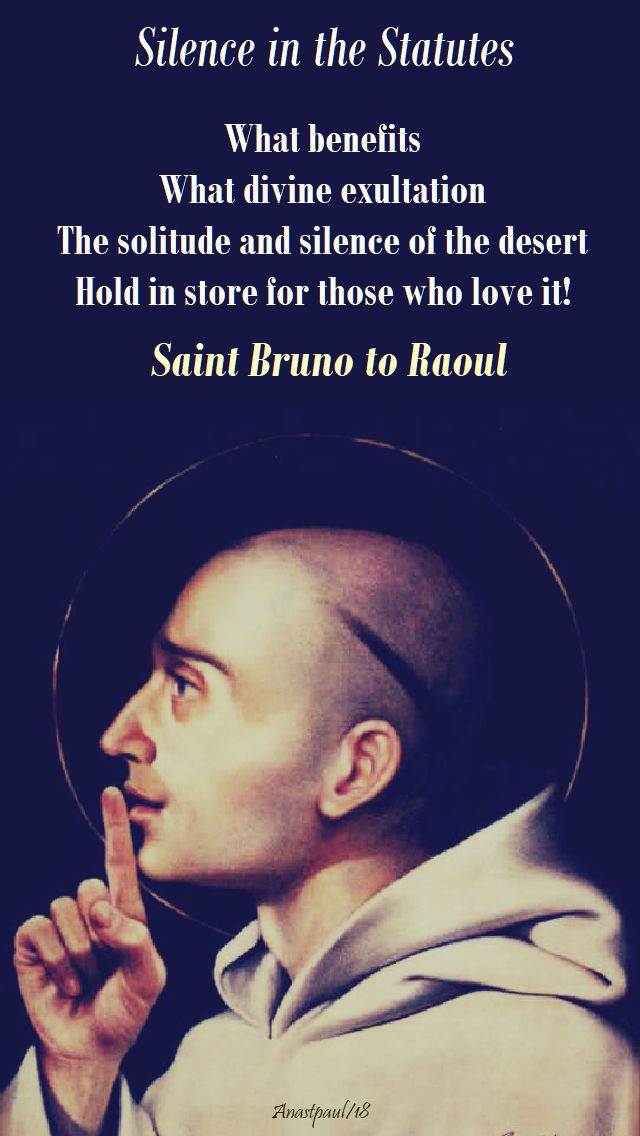 silence in the statues - st bruno - 6 oct 2018