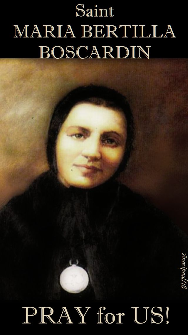 st maria bertilla boscardin pray for us - 20 oct 2018
