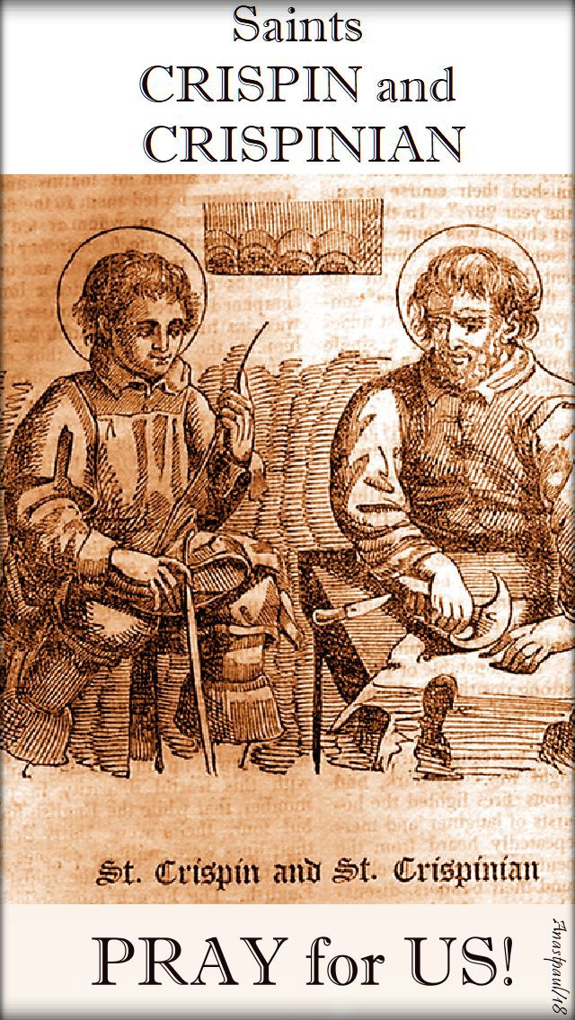 sts crispin &amp; crisp[inian pray for us - 25 oct 2018