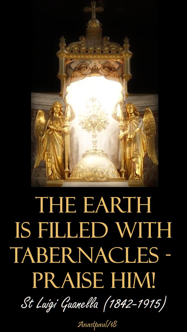 the earth is filled with tabernacles - st luigi guanella 24 oct 2018