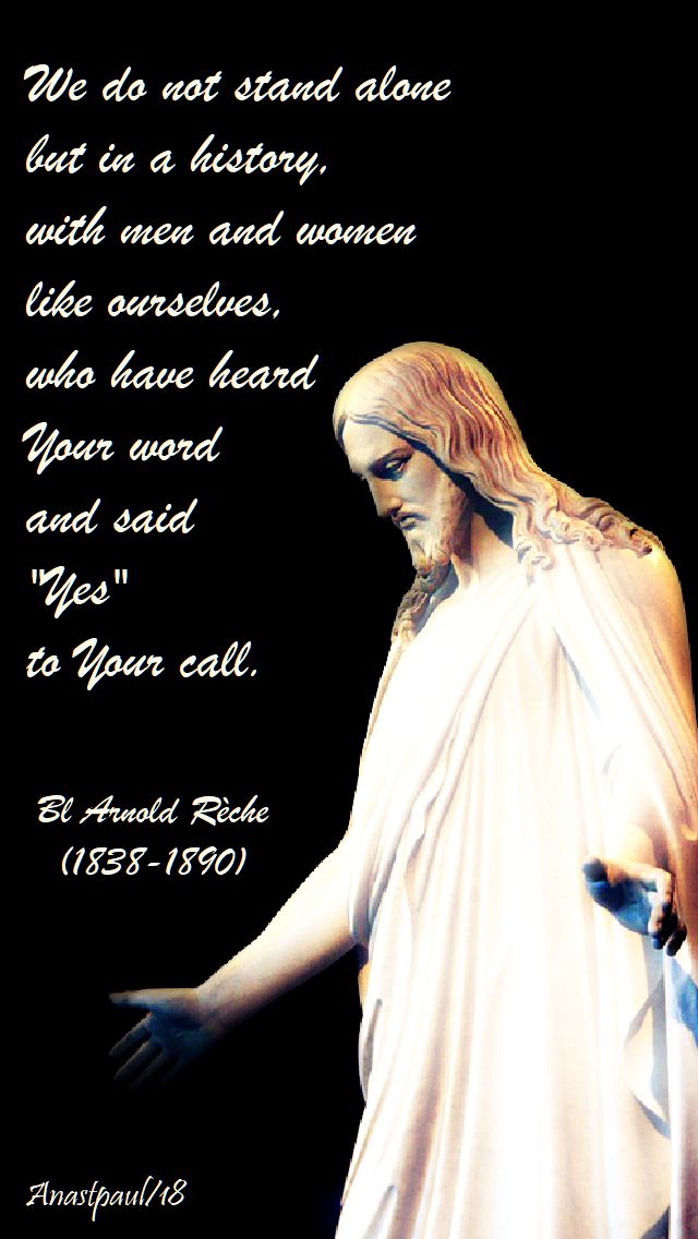 we do not stand alone - bl arnold reche - 23 oct 2018